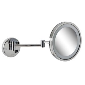 Geesa Mirror Cosmetic 1093 magnifying mirror 3x with LED lighting chrome