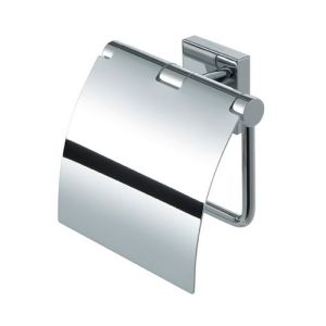 Geesa Nelio 680802 toilet roll holder with flap chrome