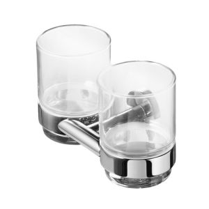 Geesa Nemox 652202 doppelt Zahnputzbecherhalter chrom