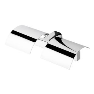 Geesa Wynk 451902 double toilet roll holder with flap chrome