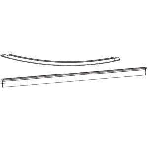 HSK Atelier Pur E77059 Leiste für Unterseite 3-teilig Viertelkreis Drehtür, Radius 55cm *nicht mehr lieferbar*