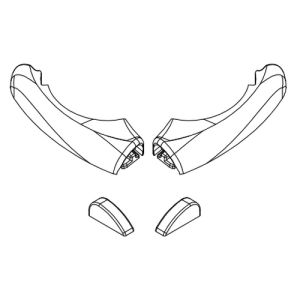 HSK E100211-1-04 afdekkapjes voor waterdorpel, wit