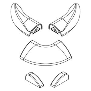 HSK E100211-16-04 afdekkapjes voor waterdorpel, wit