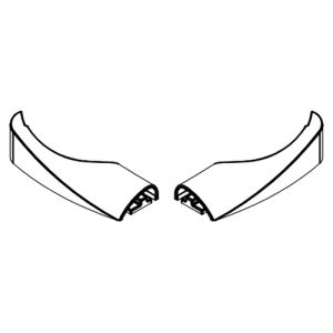 HSK E100211-20-41 afdekkapjes voor waterdorpel, chroom