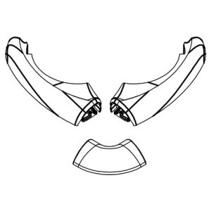 HSK E100211-3-01 afdekkapjes voor waterdorpel, alu mat zilver