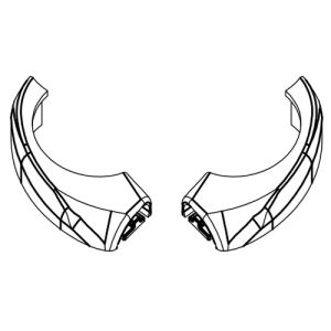 HSK E100211-4-04 afdekkapjes voor waterdorpel, wit