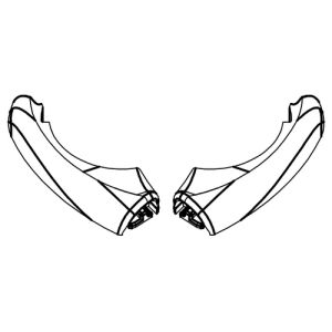 HSK E100211-5-41 afdekkapjes voor waterdorpel, chroom