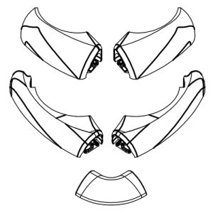 HSK E100211-6-04 afdekkapjes voor waterdorpel, wit