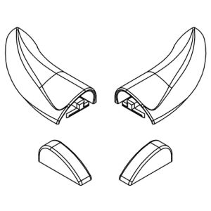 HSK E100211-8-04 afdekkapjes voor waterdorpel, wit