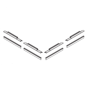HSK Exklusiv E85058 Glas-Einstiegsrahmen für Eckeinstieg mit Schwingtüren L + R, 6mm *nicht mehr lieferbar*