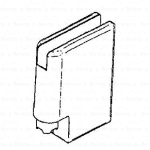 HSK Kienle E87312-4L Scharnierteil Zahnputzbecherhalter unten links, Edelstahl-Look *nicht mehr lieferbar*