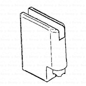 HSK Kienle E87312-4R Scharnierteil Zahnputzbecherhalter unten rechts, Edelstahl-Look *nicht mehr lieferbar*