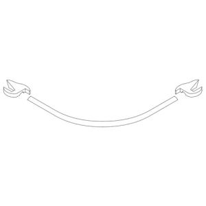 HSK Noblesse E76051 viertelkreisförmiger Schweller 100cm chrom