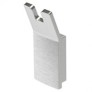 Haceka Aline 1208584 double hook brushed aluminum