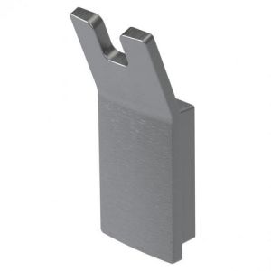 Haceka Aline 1208690 double hook brushed gray