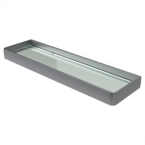 Haceka Aline 1208701 shelf 600mm satinized glass/ brushed gray