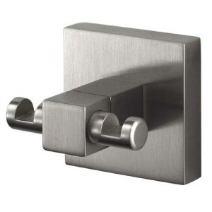 Haceka Mezzo Tec 1122807 dubbele haak RVS geborsteld