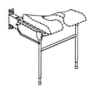 Handicare (Linido) LI2214001102 hulppootset voor douchezitting staal gecoat wit