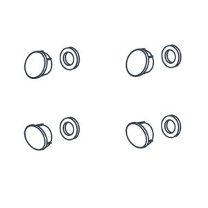 Handicare (Linido) LI2801000011 Schraubkapsel-Set für Duschsitz LI2201.200 anthrazit