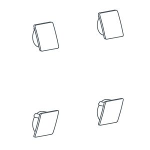 Handicare (Linido) LI2826003602 Schraubkappenset faltbar Stützgriffe weiß