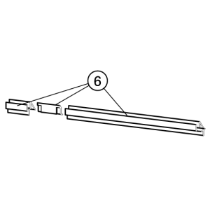 Huppe 1002, 054217 afvoerprofiel voor draaideur voor zijwand