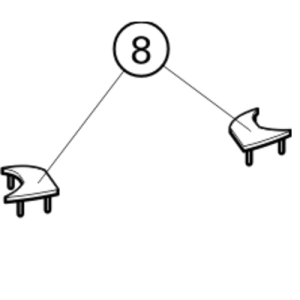 Huppe 1002, 054260 set afdekkapjes tbv magneetprofiel *niet meer leverbaar*