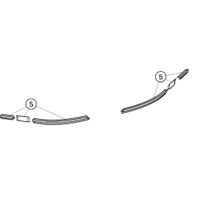 Huppe 1002, 069710 set afvoerprofielen voor 4-delige kwartronde hoekinstap