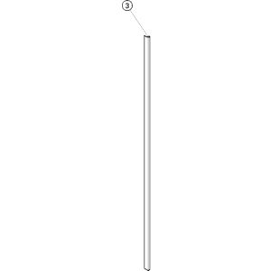 Huppe X1, 061262 verticale afdichtingsstrip, vast segment