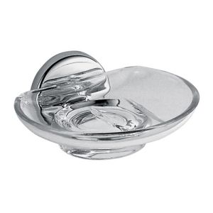 Inda Colorella A23110CR03 soap holder transparent clear glass/ chrome