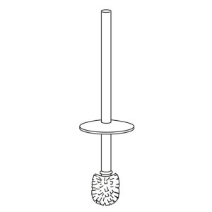 Inda Colorella - Hotellerie R41140 toiletborstel van verchroomd messing