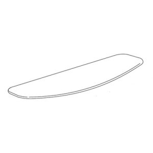 Inda Forum R76090 Glasplatte satiniertes Glas