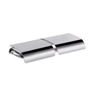 Inda Hotellerie - Ego AV426ECR double toilet roll holder with lid chrome