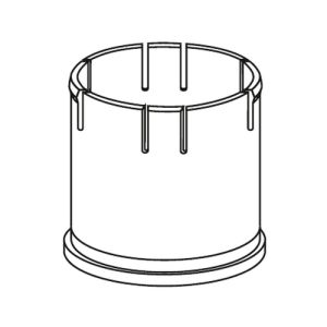 Inda R38140018 Polypropylene tray for toilet brush holder