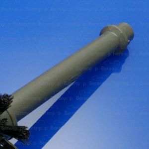 Inda RV014B closetborstelkop antraciet met halve steel voor toiletborstel