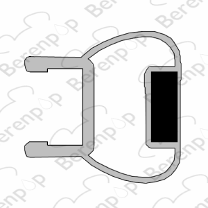 Inda Sim 6000 RBGV13313500 magneetprofiel recht, 195cm, 6mm