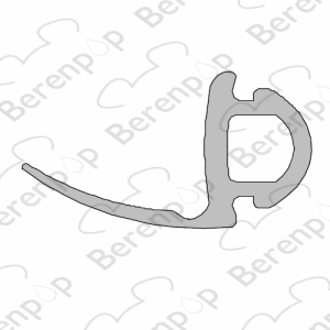 Inda Trendy 4400 RBGV13203300 Scharnierdichtung für Drehtür, 195 cm