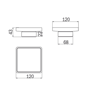 Inda Lea 1800 A1811ZCR21 soap holder satin glass chrome