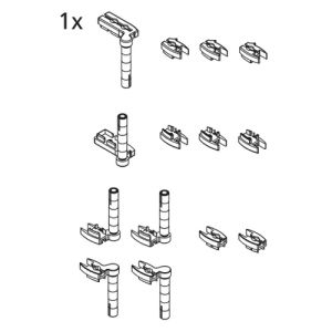 Kermi 2533868 reserve onderdelen scharnieren zilver matglans