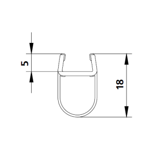 Kermi 6031695 glass seal vertical 200cm