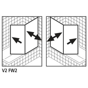 Kermi 2533864 Ersatzteil Ersatzteile Scharniere silber matt poliert