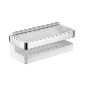 Keuco Moll 12759010000 shower basket with wiper chrome/ white