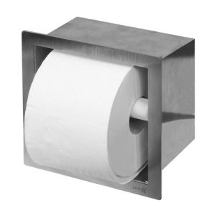 Looox Closed CL4 toilet roll holder recessed stainless steel