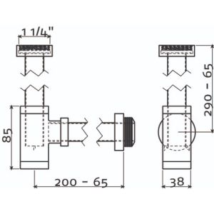Clou MiniSuk CL065301121 design siphon for fountains matte black