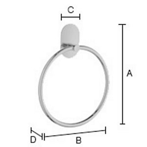 Smedbo Beslagsboden B1028 Handtuchring Edelstahl gebürstet