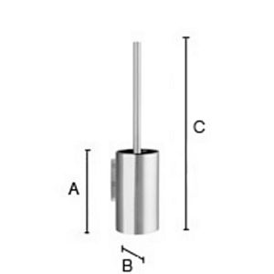 Smedbo Beslagsboden BK1035 toilet brush holder polished stainless steel