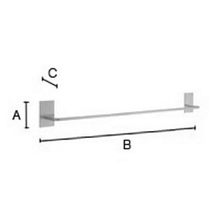 Smedbo Tretlager B1036 Handtuchhalter 62,5cm aus gebürstetem Edelstahl