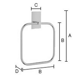 Smedbo Beslagsboden BK1038 Handtuchring Edelstahl poliert