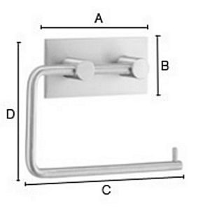 Smedbo Beschläge B1098 Toilettenpapierhalter gebürsteter rostfreier Stahl