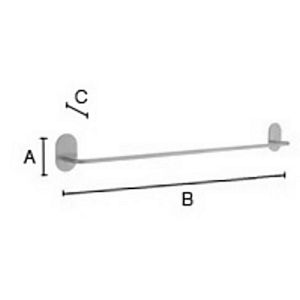 Smedbo Tretlager B1026 Handtuchhalter 62,5cm aus gebürstetem Edelstahl