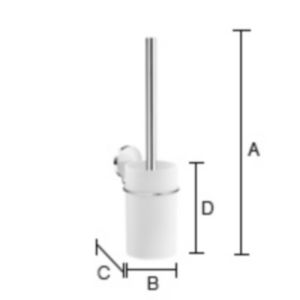 Smedbo Fittings BB333 toilet brush holder matte black stainless steel